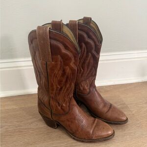 Frye Brown Leather Western Boots